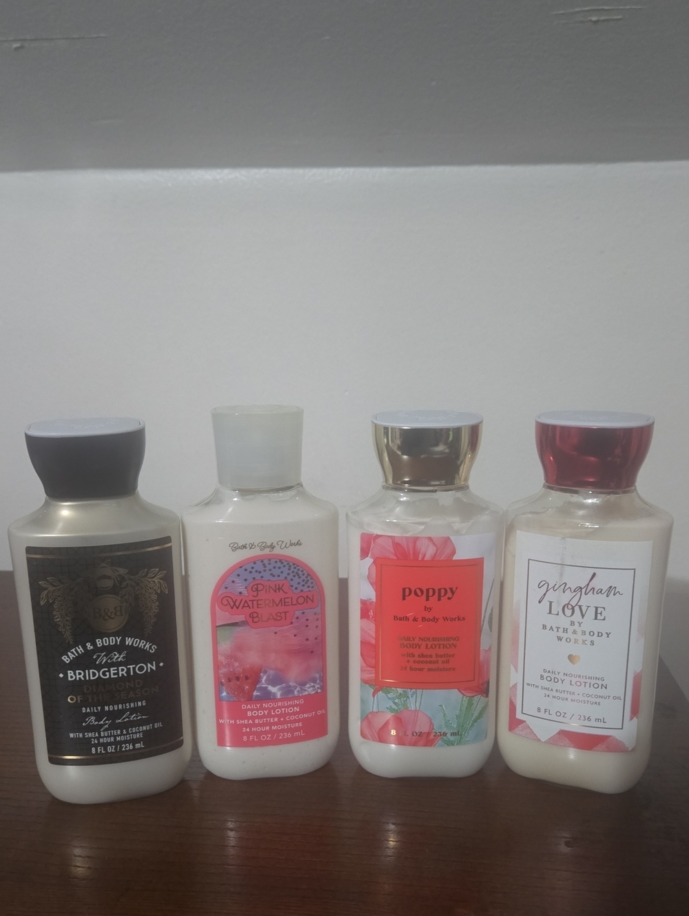 Bath & Body Works Lotion: Pink Watermelon Blast, Poppy, Gingham Love, Bridgerton